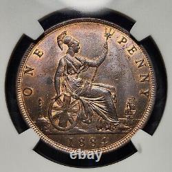 1884 Grande-Bretagne Penny NGC MS64RB