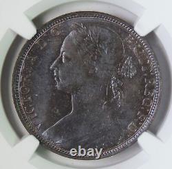 1884 Grande-Bretagne Victoria Une pièce de un penny NGC classée MS63 non circulée tonifiée