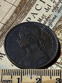 1884 Une Penny Reine Victoria DGBRITTREGFD Grande-Bretagne Royaume-Uni Pièce Mondiale