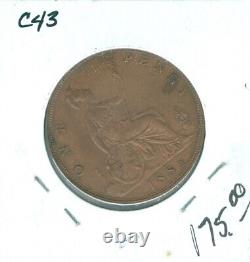 1885 Grande-Bretagne Penny 1p Pièce du Royaume-Uni de la plus haute qualité Bu Rb