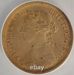 1887 Grande-Bretagne Pièce de monnaie en bronze de 1/2 Penny AU 58 Détails-Recoloré 1B