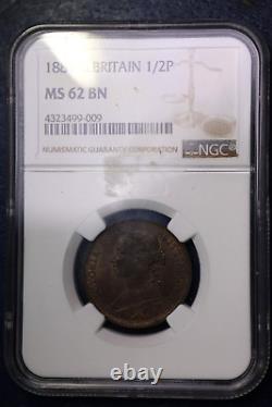 1887 Grande-bretagne 1/2 Penny- Ngc Mme 62bn
