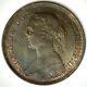 1887 Grande-bretagne Bronze 1/2 Penny Coin Non Circulé Halfpenny Victoria Rover