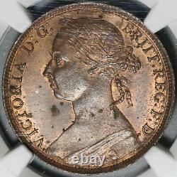 1891 Ngc Ms 63 Victoria Penny Great Britain Rb Mint State Coin (20070302c)