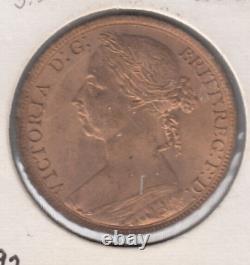 1892 Grande-bretagne One Penny Coin Gem Bu