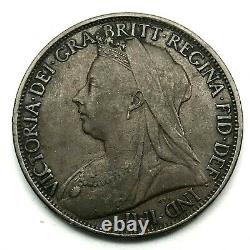 1898 Grande-bretagne- Victoria One Penny Bronze Coin- Km# 790 #2