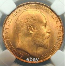1903 Grande-bretagne Half Penny Ngc Ms 66 Rd Finest Known Top Population (#110)