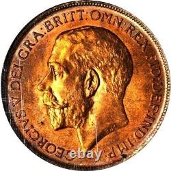 1911 Grande-bretagne 1 Penny, Mbac Ms 65 Rd, Rouge, Aucun Plus Fin Au Mbac