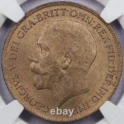 1921 Grande-Bretagne Penny NGC MS 64 RB