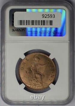 1921 Grande-Bretagne Penny NGC MS 64 RB