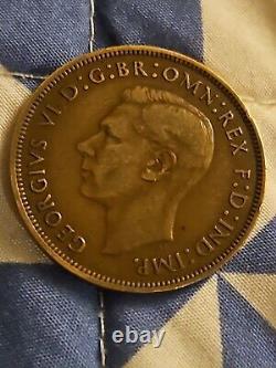 1940 Grande-Bretagne Un Penny George VI TRÈS RARE