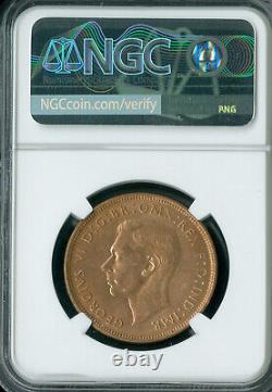 1946 Grande-bretagne Penny Ngc Ms63 Rd Pq Mac Solo Finest & Spotless