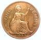 1953 Royaume-uni Grande-bretagne Queen Elizabeth Ii Britannia Proof 1 Penny Coin I112477