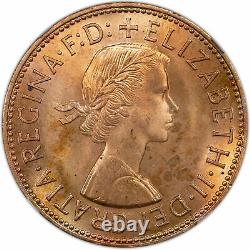 1961 Grande-bretagne 1 Penny Ngc Ms65 Rd Finest Connu