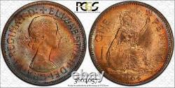 1964 Grande-bretagne 1 1 Penny Bu Pcgs Ms64rb Cercle Tonné Seulement 2 Niveau Supérieur