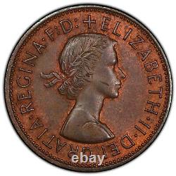 1967 Grande-bretagne Élisabeth II Un Penny Tonné Avec Élégance! Certification Pcgs