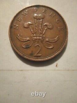 1971 Pièce de 2 pence ELIZABETH II D G REG F D (RARE)