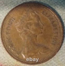 1971 UK Une nouvelle pièce de un penny Reine Elizabeth II Grande-Bretagne Angleterre