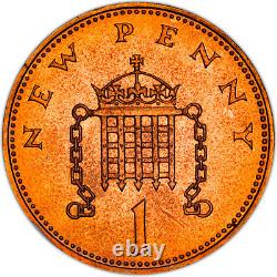 1975 Uk Grande-bretagne 1 Penny Ngc Pf 66 Rd Elizabeth II Finest Connu Dans Le Monde Entier