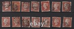1d Penny Rouge Imperf Collection Lot X46 Croix Maltaise Annule 1to3 Marge Plaquée