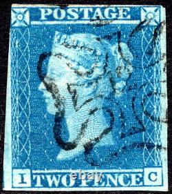 2d Penny Pale Blue Sg13 Plate 3 Fine Used 12 In Maltese Cross Almost 4 Margins