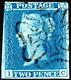 2d Penny Pale Blue Sg13 Plate 3 Fine Used 12 In Maltese Cross Almost 4 Margins