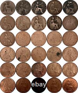Angleterre 114 lot de pièces d'argent 3 pence + Victoria Edward VII George V Gros Pennies