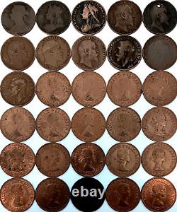 Angleterre 114 lot de pièces d'argent 3 pence + Victoria Edward VII George V Gros Pennies
