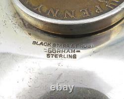 Black Starr Gorham 925 Argent Vintage Grande-bretagne Penny Coin Dish Tr2532