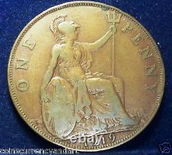 Date Clé 1919 Kn Grande-bretagne Une Pièce De Monnaie Penny Rare Royaume-uni
