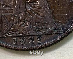 Erreur extrêmement rare de la pièce d'un penny de Grande-Bretagne Angleterre de 1922 année inconnue