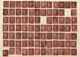 Gb 1854-58 Penny Red Étoiles Feuille Reconstruction Manquant 7 Timbres État Fin