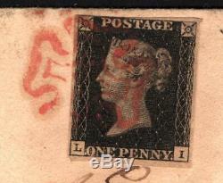 GB Penny Black Cover Irlande Dublin 1d Plate IX (li) Le Jour De Noël 1840 784d