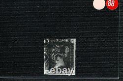 GB Penny Black Qv Sg. 3 1840 1d Plate 5 (ha) State 2 Re-entry Cat £1100+ Ored88