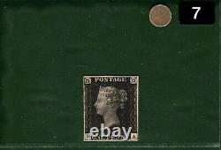 GB Penny Black Qv Timbre Sg. 2 1840 1d Plaque 5 (na) Menthe VLMM C£12,500+ Cert Gold7