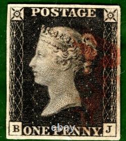 GB Penny Black Sg. 2 1840 1d Plate 1b (bj) Clear Profile Classic Cat £375- Ored17