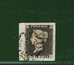 GB Penny Grey-black Qv Stamp Sg. 3 1d Plate 1b (lj) Crisp MX Piece C£500 Yblue4