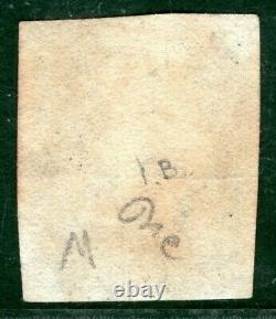 GB Penny Intense-black Qv 1840 Sg. 1 1d Plaque 1b (ma) Rouge Utilisé MX C£525- Gred15