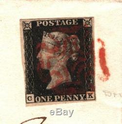 GB Penny Noir Couverture Plaque VII (ck) Sussex Lewes Red MX El Brighton 1840 799c
