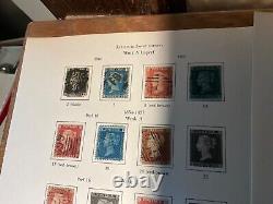 GB QV 1840 1d Penny Black sur KGV 2d bleu imperforé à 4 marges +