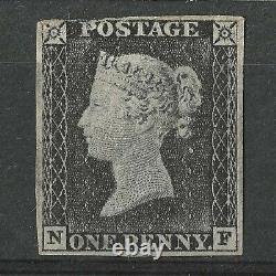 GB Qv 1840 Penny Plaque Noire 1a Nf Menthe, Partie Og