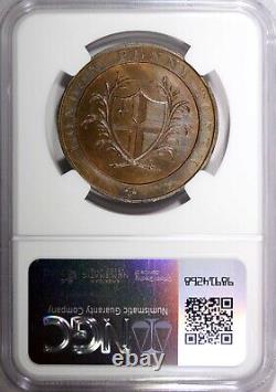 GRANDE-BRETAGNE 1790 Middlesex Kempson's 1 Penny Conder Token NGC MS63 BN DH-50(3)