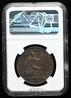 GRANDE-BRETAGNE. Victoria, 1855 Penny à tête de jeune, trident simple, NGC MS62 BN