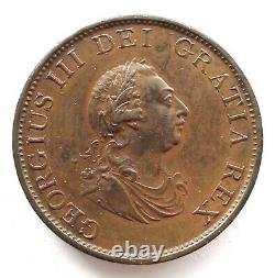 George III Half Penny 1799, Cuivre, Soho, Gefängnge Doublement Avers