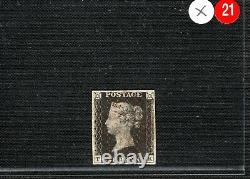 Go Penny Black Sg. 3 1d Assiette 5 (tk) Original Etat 1 Impression Cat 500 £ Xred21