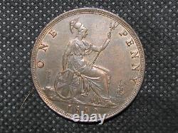 Grand Britain 1892 Pièce Du Monde De Qualité One Penny Uk? #1238