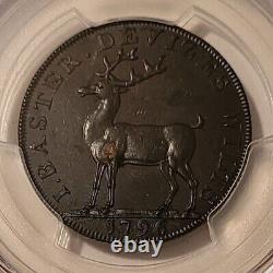 Grande-Bretagne 1796 1/2 Penny Conder Token Wiltshire Devizes MS63 BN PCGS