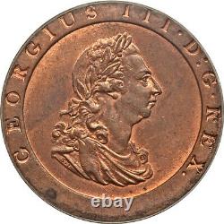 Grande Bretagne 1797 George III Cartwheel Penny Pcgs Ms-64