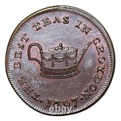 Grande-Bretagne 1797 Surrey Croydon Jeton de cuivre de Daniel Garraway Halfpenny Conder D&H-7