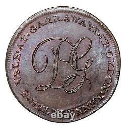 Grande-Bretagne 1797 Surrey Croydon Jeton de cuivre de Daniel Garraway Halfpenny Conder D&H-7